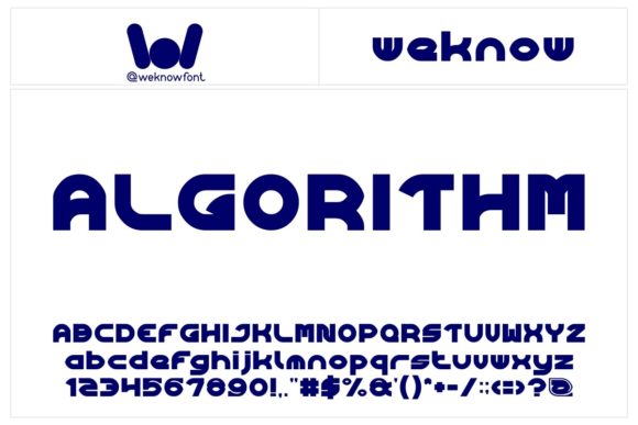 Algorithm Font for Handmade and Commercial Crafts