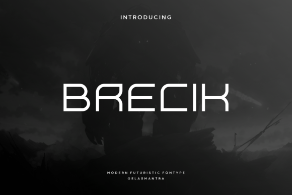 Brecik Font for Futuristic Digital Design