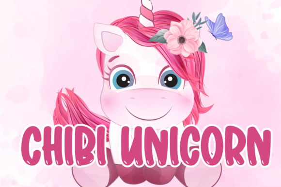 Chibi Unicorn Font for Editorial Design