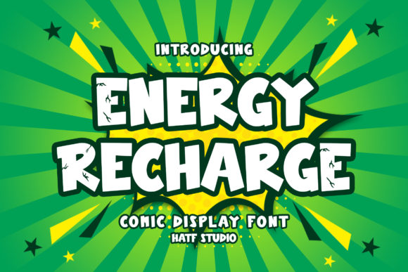 Energy Recharge: A Playful Display Font for Bold Branding