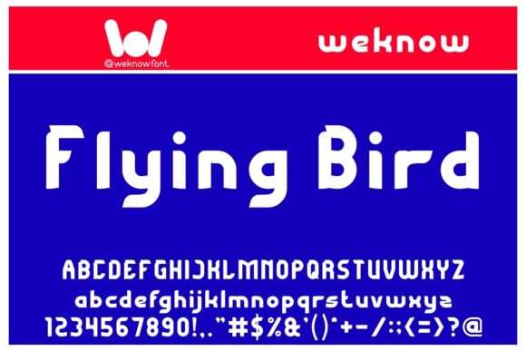 Flying Bird Font for Business Branding