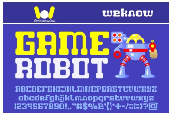 Game Robot Font for Handmade and Commercial Projects