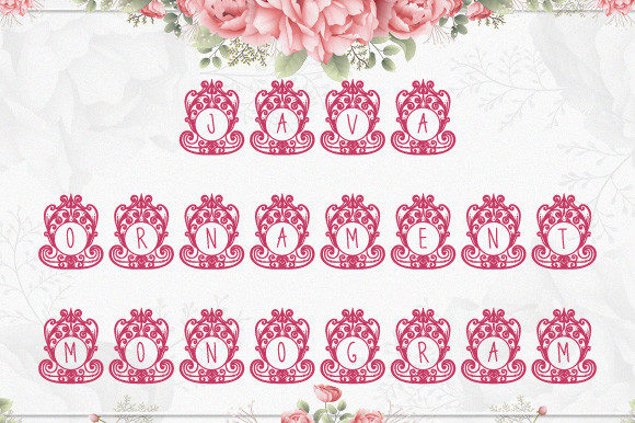 Java Ornament Monogram Typeface for Handmade Creations