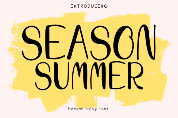 Season Summer: A Whimsical Display Font for Editorial Projects