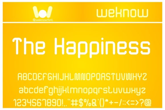 The Happiness Font for Handmade Creations